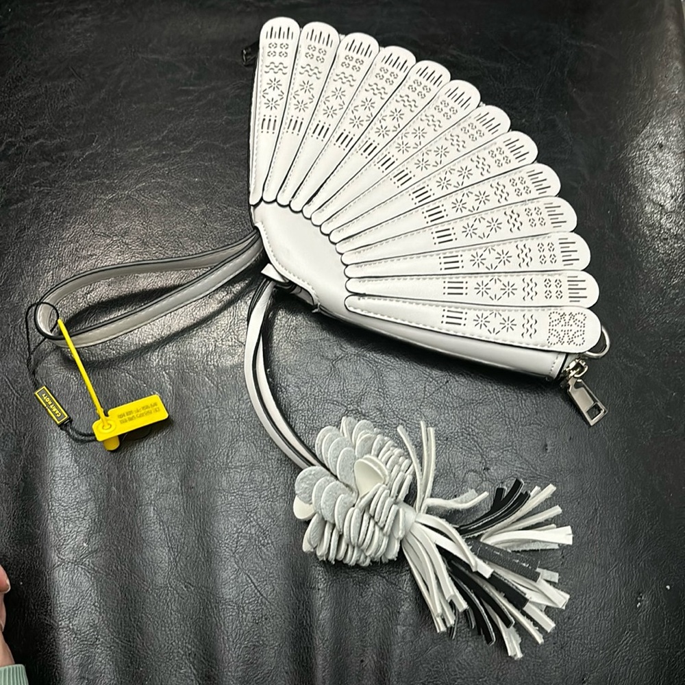 Fan shape bag brand new very cute . With chain .